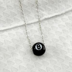 Magic 8 Ball Necklace, Quirky Jewelry, Magic 8 Ball, Stainless Steel
